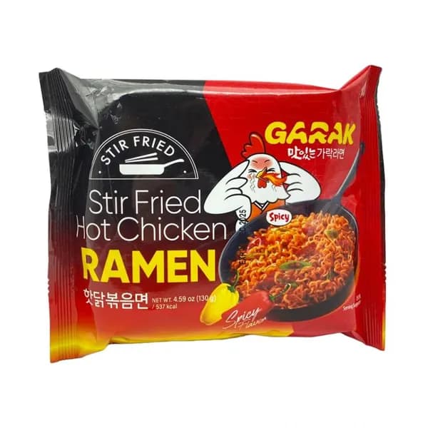 GARAK Лапша быстрого приготовления Рамен Stir-fry со вкусом острой курицы, 130 г.