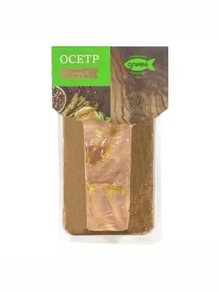 Осетр горячего копчения Олива кусок тушки 300 г