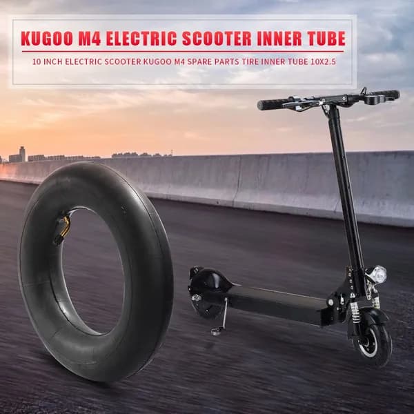 Запасная камера 10 2,5 для эл. самоката Kugoo M4 с изогнутым клапаном