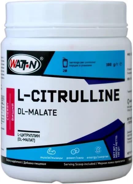 WATT NUTRITION, L- Цитруллин DL- Малат, 100 гр.