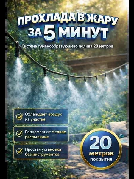Система распыления воды для сада 20 м