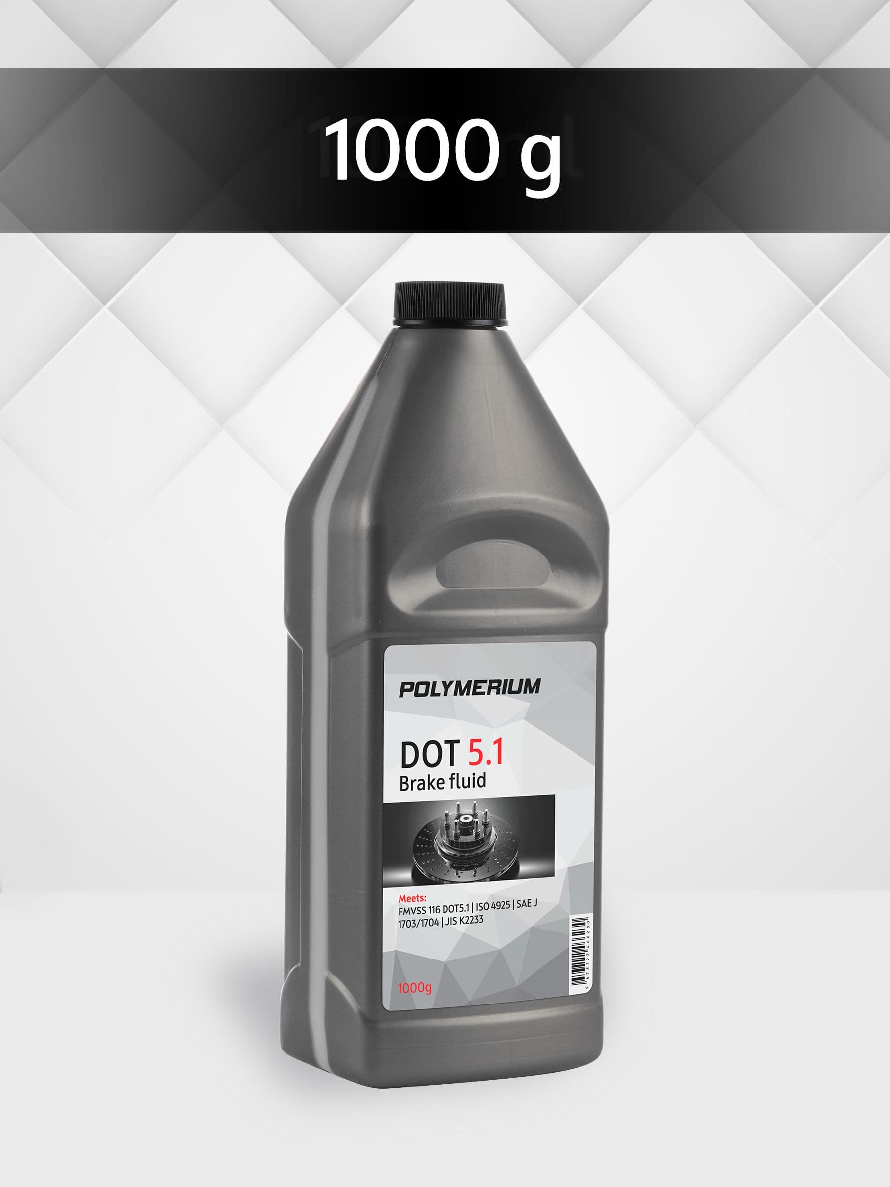 Тормозная жидкость POLYMERIUM класса DOT 5.1, жидкость для автомобиля дот 5.1, 1000г
