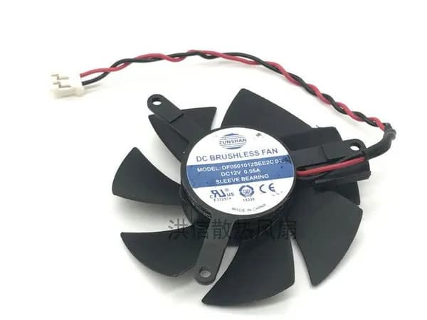Кулер для видеокарты Sapphire DF0501012SEE2C 01 2-pin 39x47мм 12V 0.05A промышленный вентилятор охлаждения компьютера106