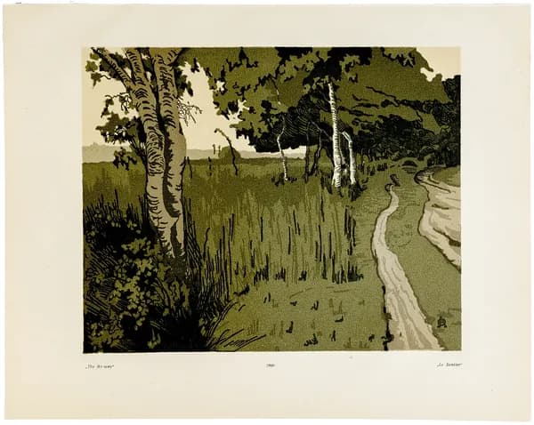 А. П. Остроумова-Лебедева. Дорога. Ксилография. Россия, 1900 год