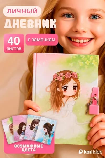 Блокнот для записей для девочек, А5, Девочка