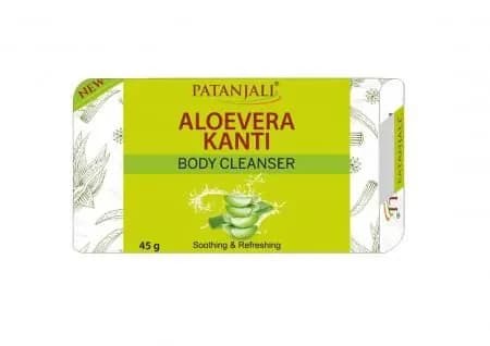 PATANJALI Aloevera Kanti Body Cleanser Мыло твердое травяное натуральное Алое Вера Канти 45г