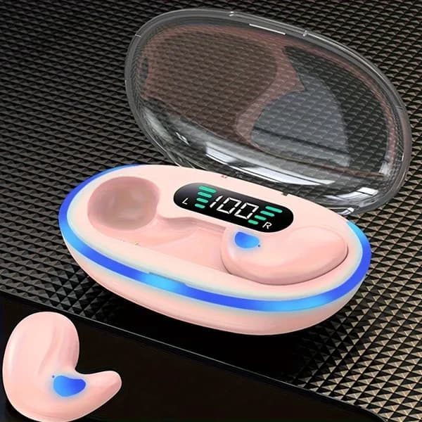Наушники беспроводные с микрофоном, Bluetooth, USB Type-C, розовый