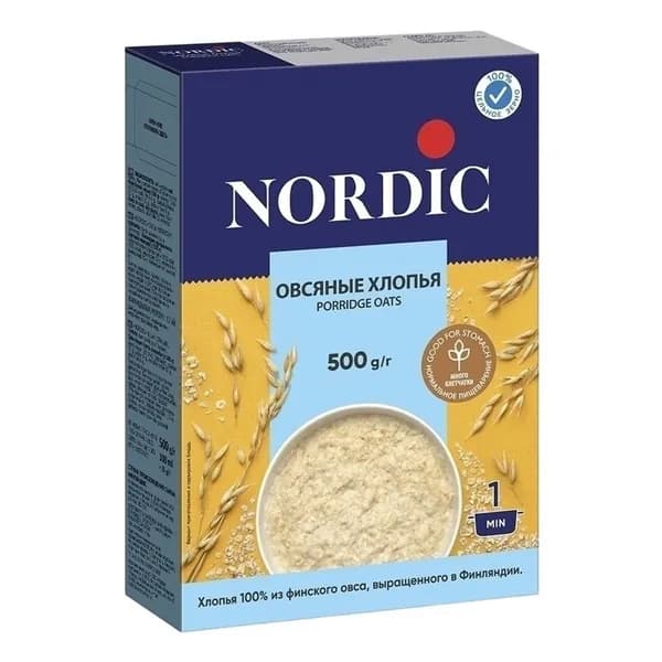 Хлопья Nordic овсяные 500 г