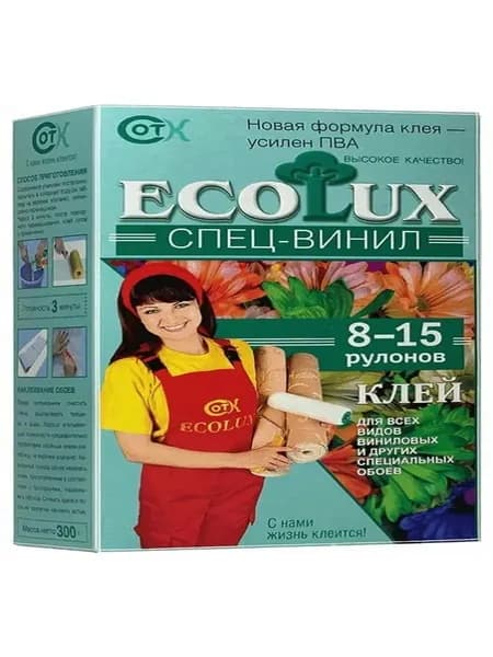 Клей для обоев ECOLUX Спец-Винил 300 г