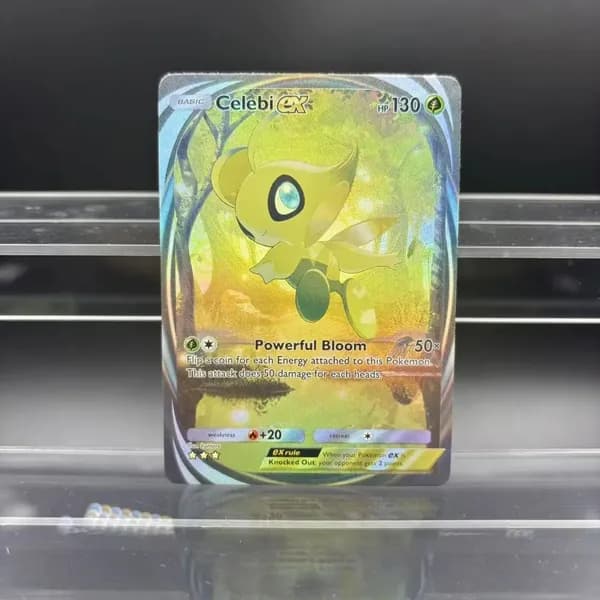 Самодельная коллекционная карта TCG POCKET EX Пикачу, Мью, Целеби, Арцеус. Классическая игровая аниме-карта, подарочная игрушка