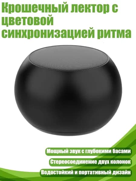 Крошечный лектор с цветовой синхронизацией ритма, Черный
