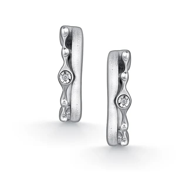 Серебряные серьги DIAMANT-ONLINE с бриллиантом 925 пробы