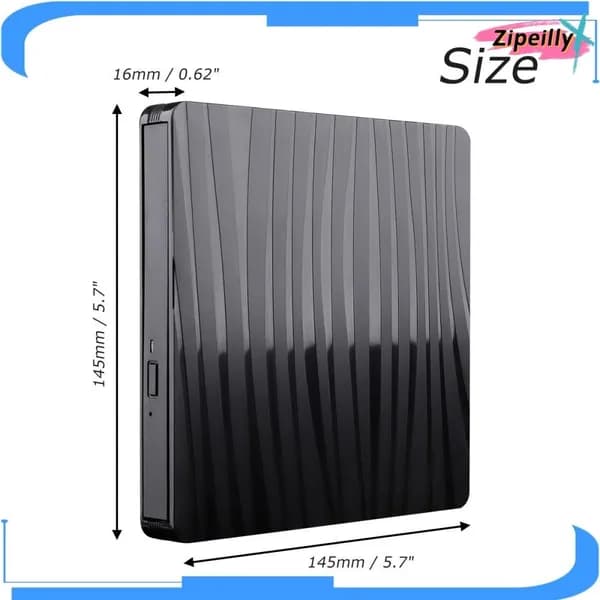 Внешний CD/DVD привод USB 3.0/Type C, надежный и компактный, для повседневного использования