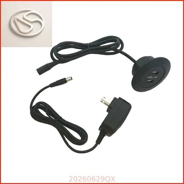 Настольная встроенная двойная USB-розетка для зарядки портативного телефона, скрытая панель