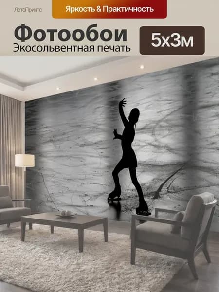Фотообои "Фигурное катание, бегунья, фигурист" 5x3м