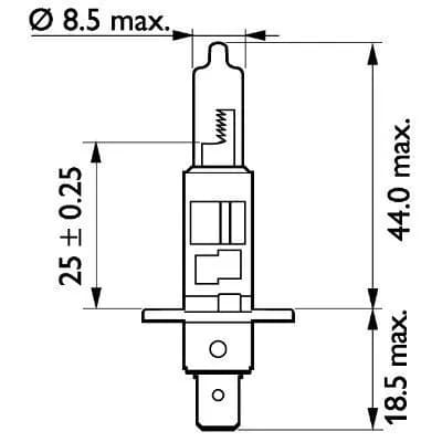 Лампа 24V H1 70W галогенная MasterDuty (Philips)
