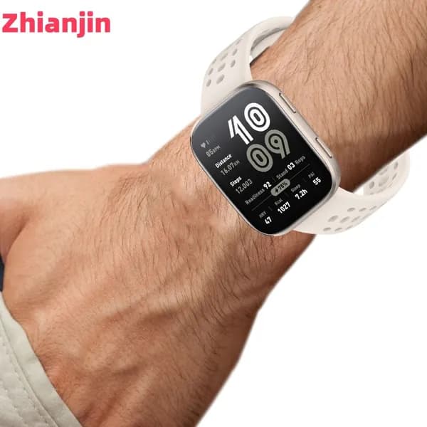 Силиконовый ремешок для часов Amazfit Bip Max и BiP6, 22 мм, с двойными вентиляционными отверстиями, цвет абрикос