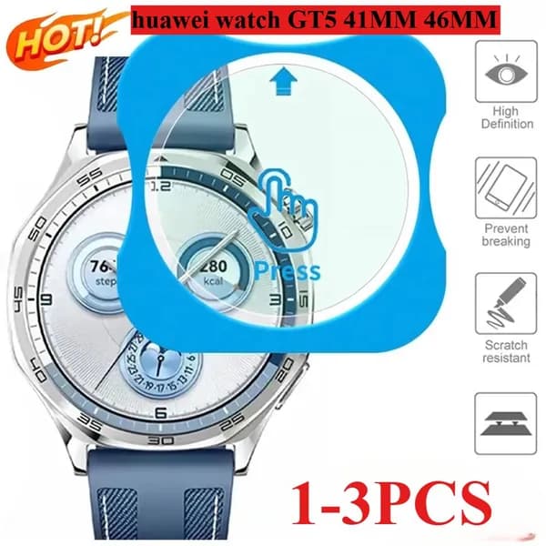 1-3PCS Закаленное стекло совместимые Huawei Watch GT5 41/46 мм
