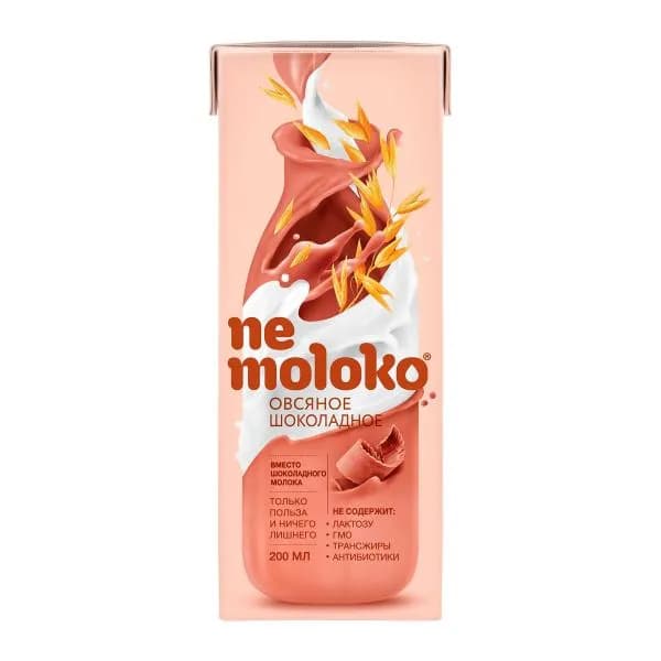 Напиток овсяный Nemoloko Шоколадный 3.2% 200мл