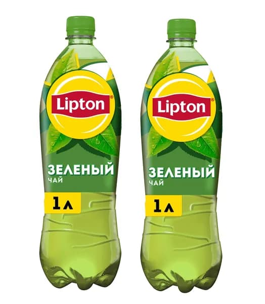 Холодный чай Lipton зеленый, 2 шт по 1 л