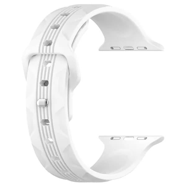 Силиконовый ремешок для Apple Watch 35 мм, белый, дышащий