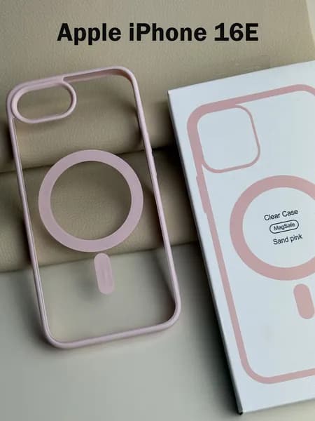 Чехол для Apple iPhone 16E, MagSafe, пудровый (sand pink)