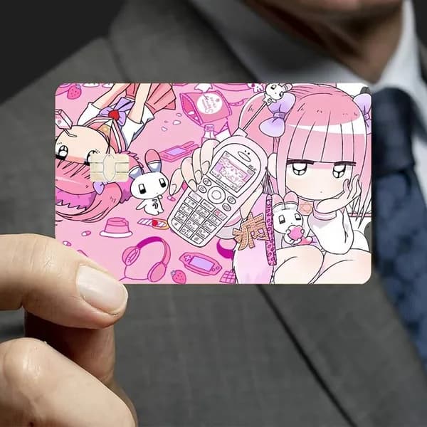 Anime Menhera Chan Credit Декоративные наклейки для пластиковых карт