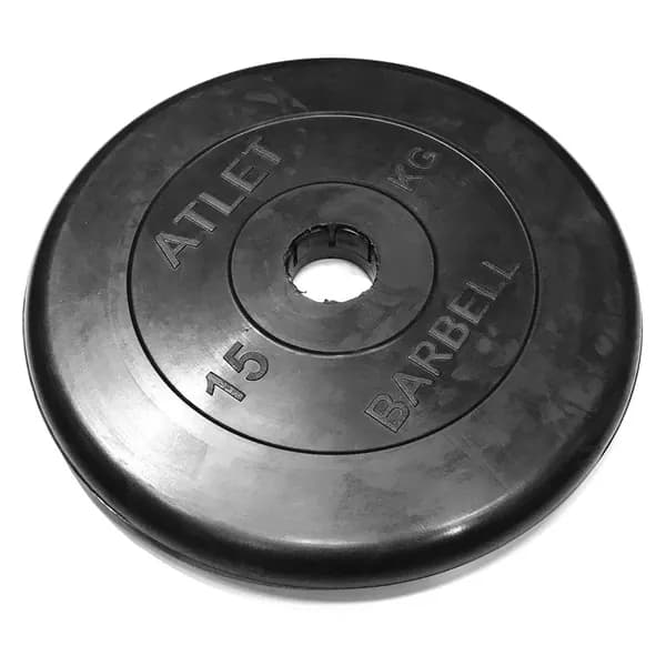 Диск обрезиненный черный MB ATLET d-31 15кг