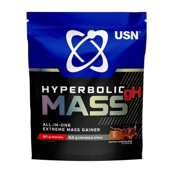 USN Hyperbolic Mass (1 kg) - Гейнер ЮСН со вкусом Шоколад / Для набора мышечной массы, для восстановления.