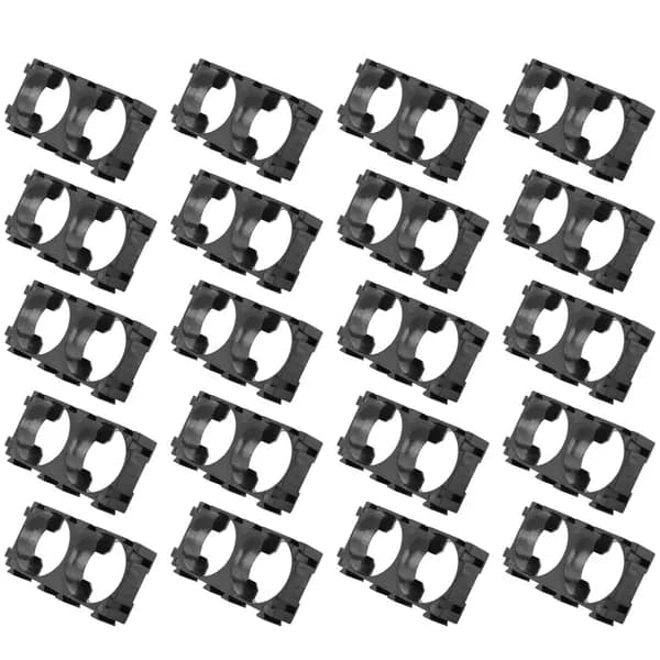 20x 18650 Литиевая батарея Двойной держатель Кронштейн для DIY Cell Pack Черный