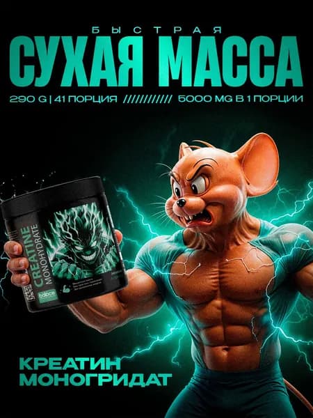 CREATINE MONOHYDRATE / Креатин моногидрат, протеин для набора мышечной массы, креатин, гейнер для набора мышечной массы / 290 грамм