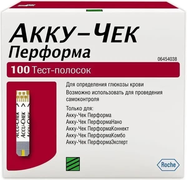 Тест-полоски accu chek performa Accu-Chek Performa (Акку-Чек Перфома) Акку чек перформа №100