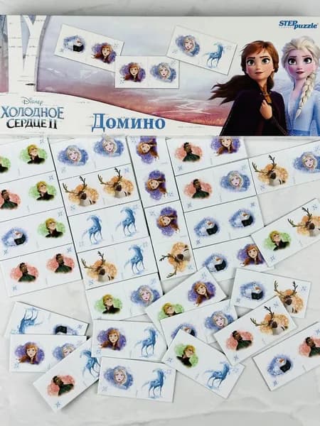 Карточная картонная игра Домино Холодное сердце, Эльза, Олаф