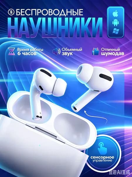 Наушники беспроводные с микрофоном Bluetooth-гарнитура, Bluetooth, Lightning, USB Type-C, хром