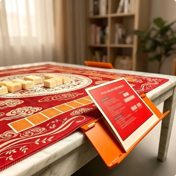 Держатель для карт маджонга, складной, из PLA Оранжевый