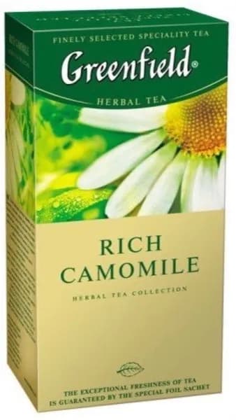 Чай травяной в пакетиках для чашки Greenfield Rich Camomile, 25*1,5 г 6004322