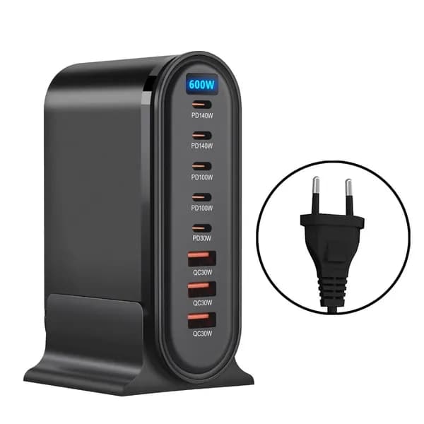 Портативная зарядная станция USB-C 600W 8 портов