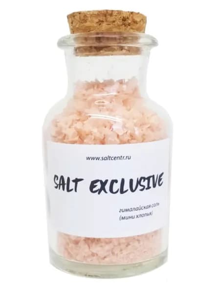 Saltcentr, Соль гималайская розовая (мини хлопья), 40 гр.