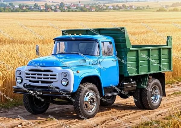 Постер ""ЗИЛ-130 - самосвал" 21х30 см. Постер А4_053.", 30 см х 21 см