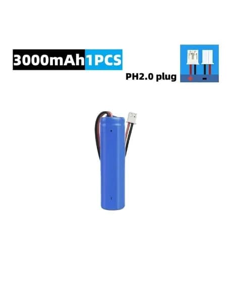 Заряжаемая литиевая батарея с PH2.0 18650 3.7В 3000 мАч с разъемом и PCB для динамиков, радио, фар, игрушек и т.д. 4,2 В