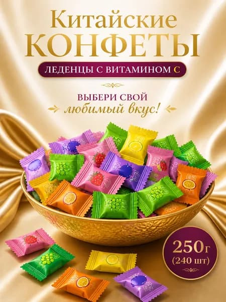 Китайские конфеты фруктовое драже 250 гр без сахара