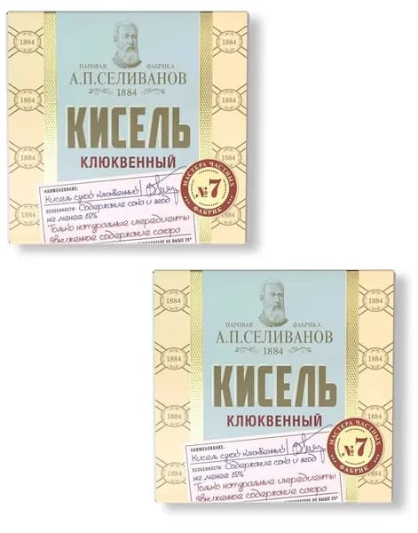 Кисель А.П. Селиванов №7 клюква брикет 2 шт. по 200г Россия