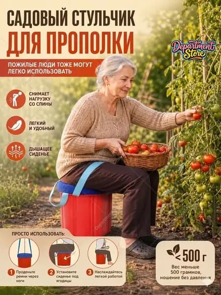 Садовый стул, ABS пластик, 24х24х18 см