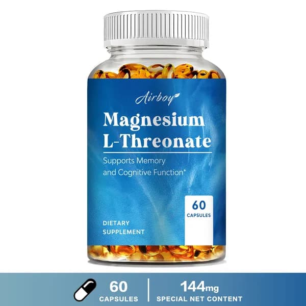 Биологически активная добавка Airboy Magnesium Threonate предназначена для поддержания памяти, когнитивных функций и здоровья мозга.