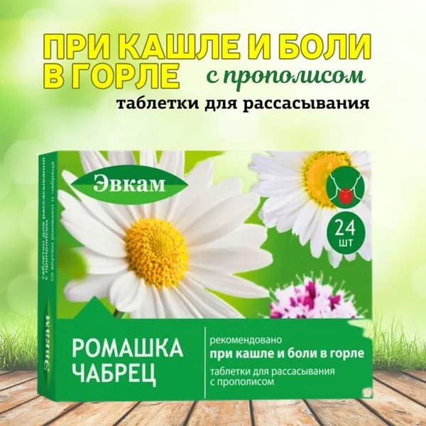 Звездочка-прополис таблетки д/рассасывания 24 шт ромашка-чабрец