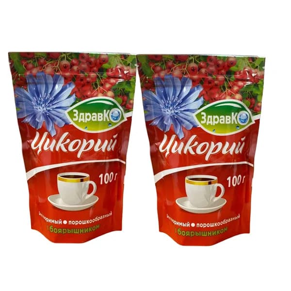 Цикорий натуральный порошкообразный растворимый "ЗдравКо" боярышник, 2 шт по 100 гр