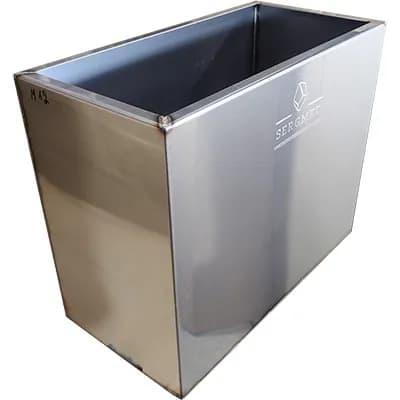 Бак для бани из нержавейки 80 л. 2 мм/AISI 430 (45х45х38 см) отк.