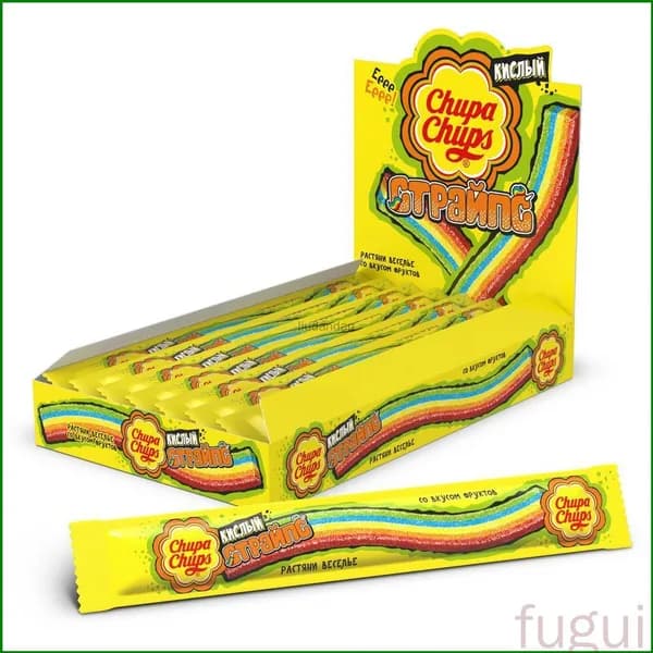 Эксклюзивный мармелад Chupa Chups Страйпс, 12 штук по 10,5 г