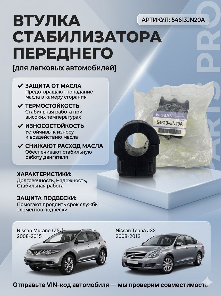 Втулка стабилизатора переднего Nissan 54613-JN20A