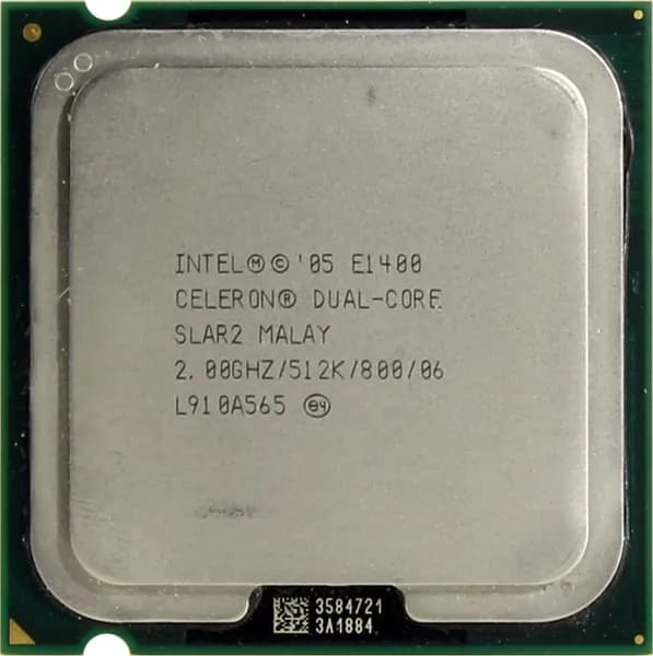 Процессор Intel Celeron Dual E1400 ( 2Ghz, 775, 512Kb, 2C/2T )